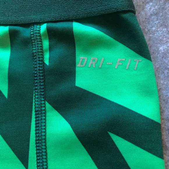 NIKE PRO Jade Green Compression Shorts Size M - Picture 4 of 8